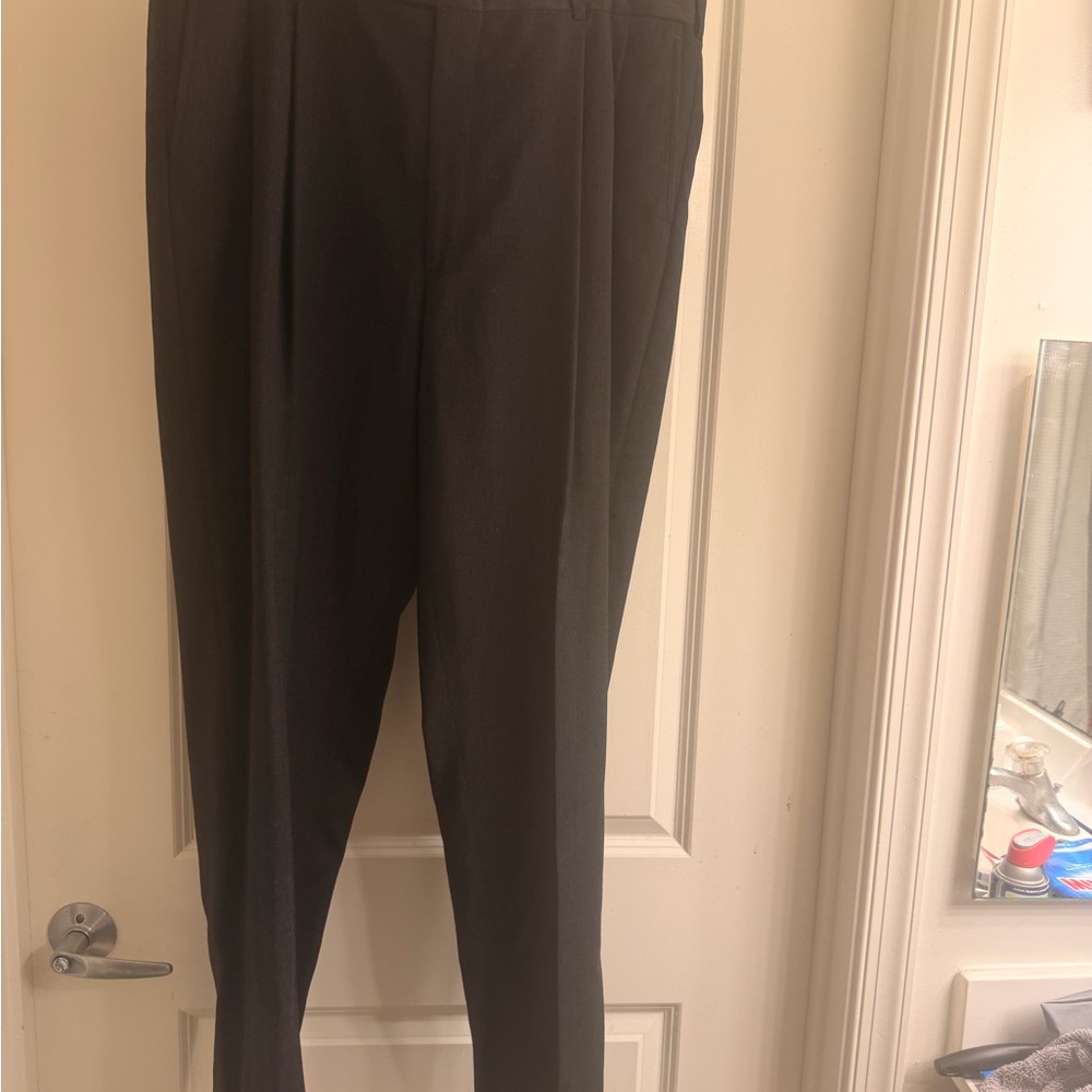Men's Tailored Black Dress Pants - Modern Office Wear